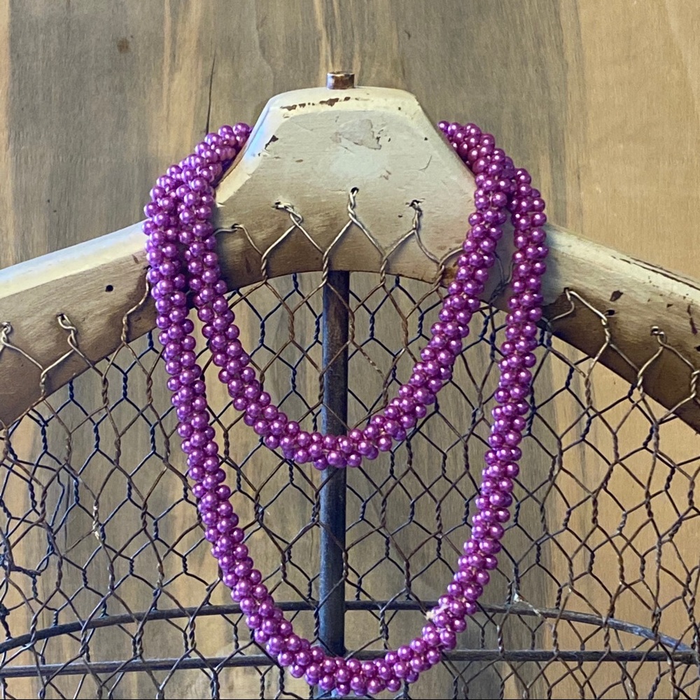 Beaded Purple Necklace